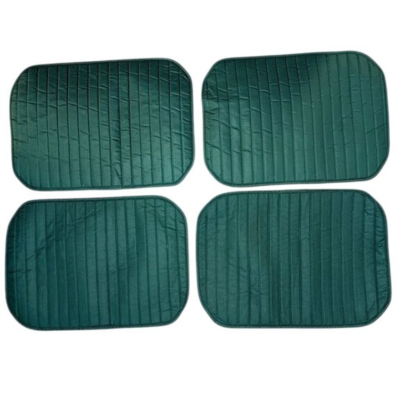 Set of 4 Vintage Quilted Puffy Solid Dining Table Placemats Cloth Retro 80s 90s - Picture 1 of 3